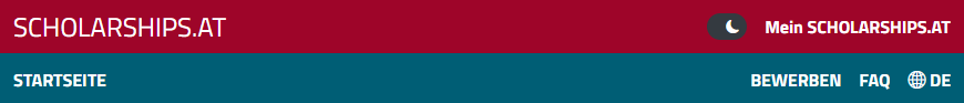 Startseite mit Men&uuml;punkt 'Mein SCHOLARSHIPS.AT'