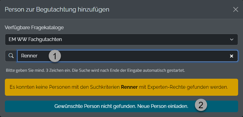 Person einladen Person einladen