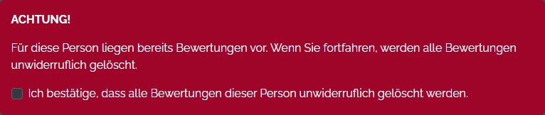 Bewertung entfernen bestätigen Bewertung entfernen bestätigen