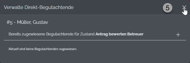 Begutachtende verwalten schließen Begutachtende verwalten schließen
