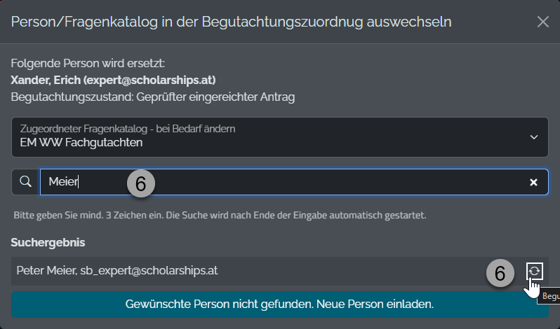 Begutachtende austauschen Begutachtende austauschen