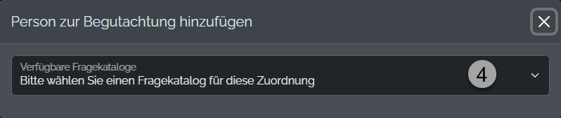 Fragenkatalog auswählen Fragenkatalog auswählen
