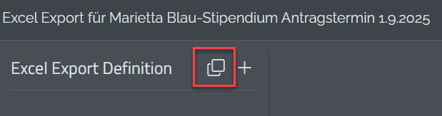Export-Definition kopieren Schritt 1