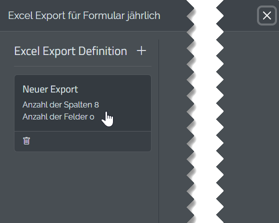 Export-Definition bearbeiten Schritt 3