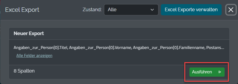Export ausf&uuml;hren Schritt 5