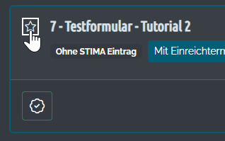 Formular als Favorit markieren