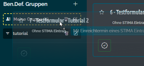 Formular per Drag & Drop zur Gruppe hinzuf&uuml;gen