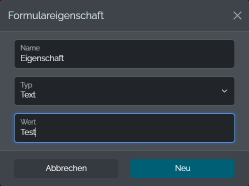 Formulareigenschaft hinzuf&uuml;gen Step 4