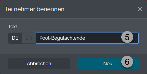 Teilnehmende erstellen Teilnehmende erstellen