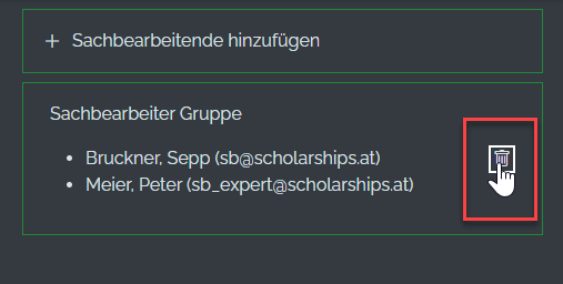 Nutzergruppe entfernen Step 4