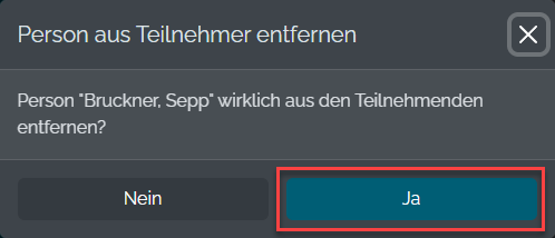 Person entfernen Step 5