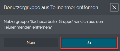 Nutzergruppe entfernen Step 5