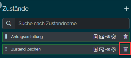 Zustand löschen Schritt 1 Zustand löschen Schritt 1