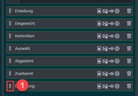 Zustand sortieren Schritt 1 Zustand sortieren Schritt 1