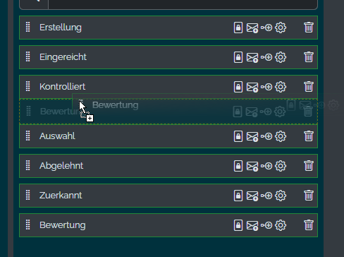 Zustand sortieren Schritt 2 Zustand sortieren Schritt 2